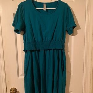 Latched Mama Ruched Waist Nursing Dress XL